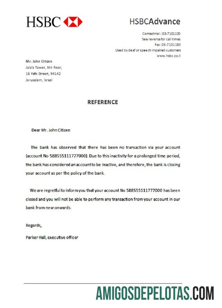 Referência de fechamento do HSBC de Israel baixar para verificação